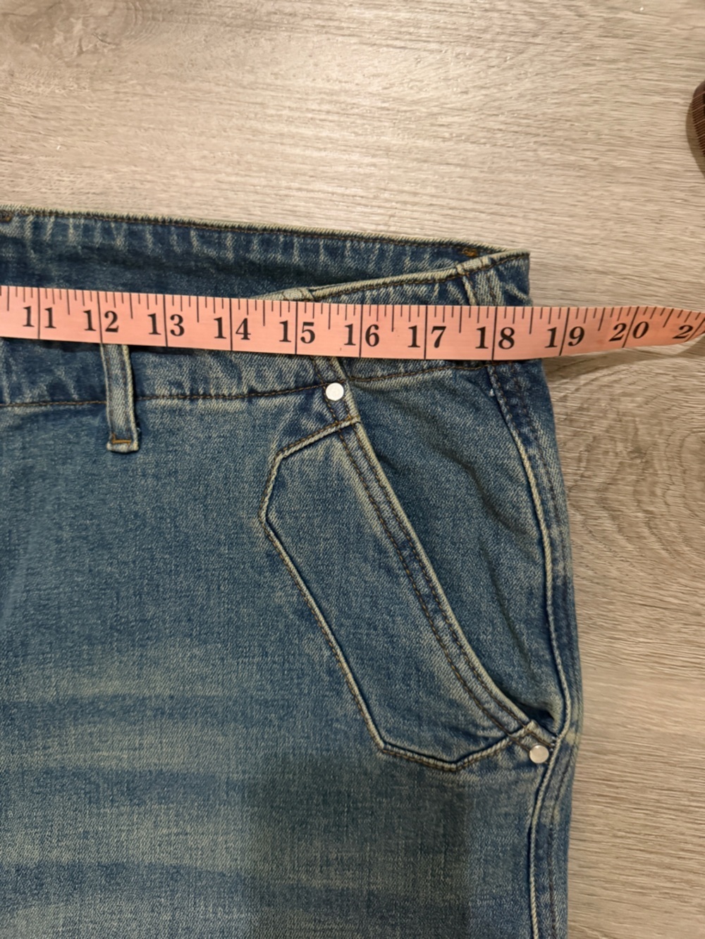 Women’s  Blue Denim Carpenter Jeans with Reflective Trim - Picture 8 of 12
